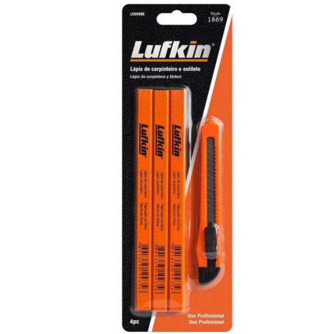 Lápis carpinteiro + estilete - LUFKIN LC004BE
