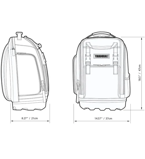 MOCHILA DE FERRAMENTAS PARA USO PROFISSIONAL TB-66C TOUGHBUILT