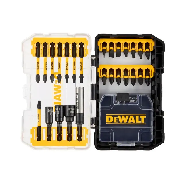 Jogo de bits de impacto  FlexTorq IMPACT READY com sistema ToughCase 26 peças DEWALT DWANGFT26SET